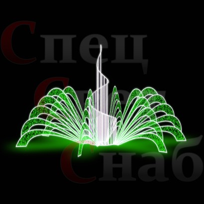 Световой уличный фонтан "Симфония-2" белый зеленый 256 режимов