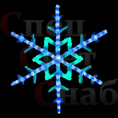 Снежинка Поликомпозит Бирюзовая 60 см